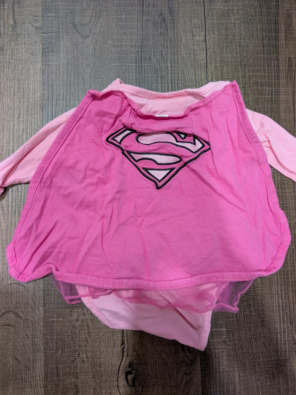 Supergirl Pink Baby Costume Set - Pink Tutu Bodysuit with Headband